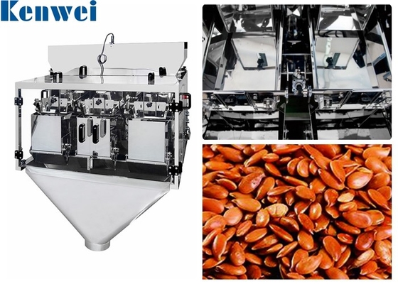 Three Heads Linear Weigher Machine 6L For Sugar Salt Seasoning Powder 50-4000g