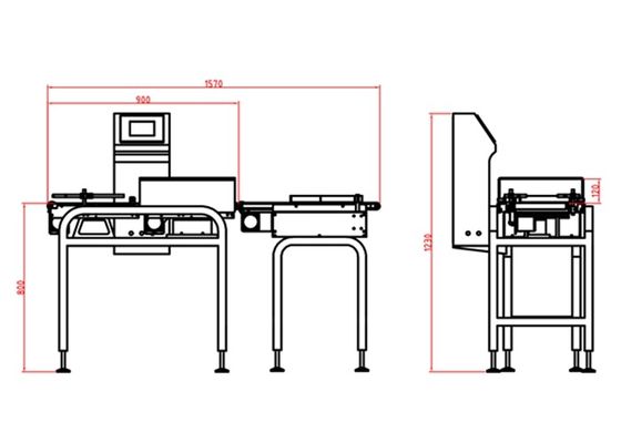 1000g 52m/Min Checkweigher System With Arm Reject